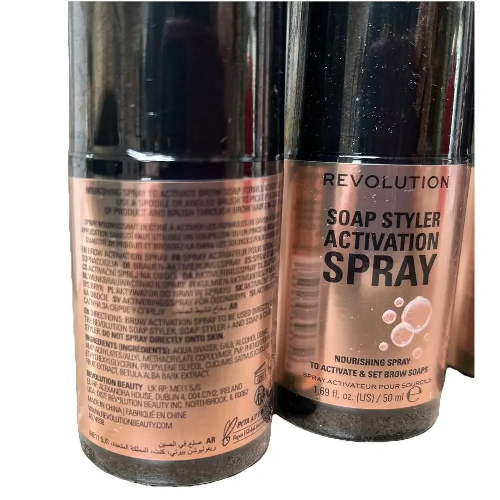 Revolution Eye Brow Soap Styler Activation Spray Lot Of 3 Activate Set
